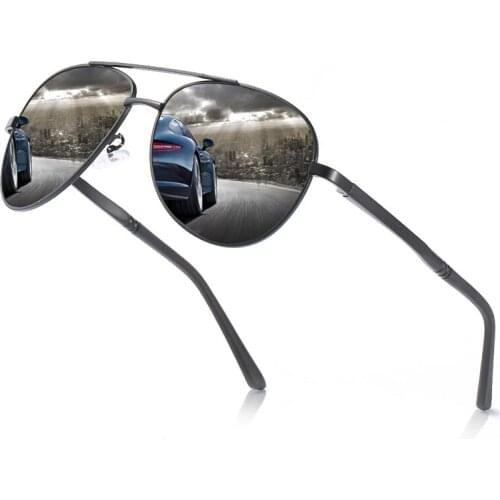 Sunglasses Men Vogue Pilot Style HD Polarized UV400 Anti-glare Glasses Male Aluminum Magnesium Sun Glasses Women Oculos De Sol