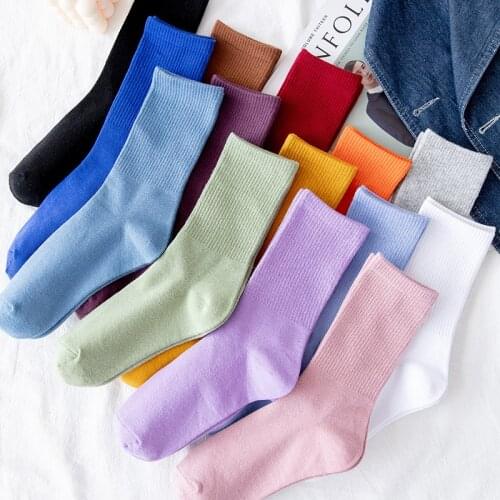 SP&CITY Summer Thin Japanese Womens Socks Candy Colors Childrens Funny Happy Socks Cotton Socks Fashion Clothing For Women