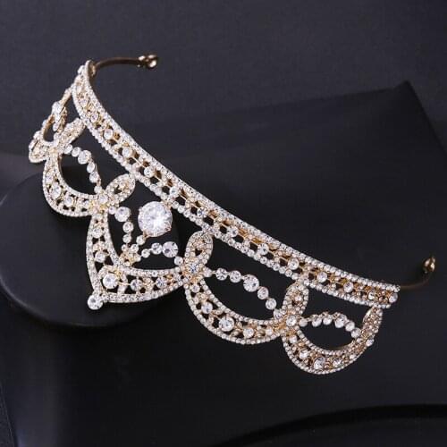 Bridal Crystal Rhinestone New European And American Style Wedding Crown Wedding Hair Accessories For Women Hair Ornaments