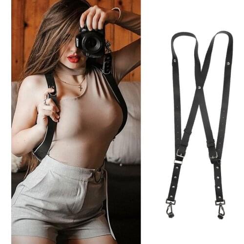 Universal Leather Camera Harness Hanger Shoulder Suspender Belt Strap Holder Vintage Men/women Photographer Acessories