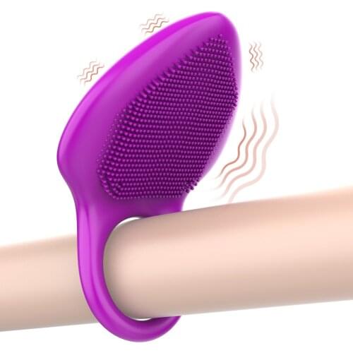 Vibrating Penis Ring Delay Premature Ejaculation Lock Fine Ring Silicone Cock Ring Clitoris Stimulate Vibrator Sex Toy for Men