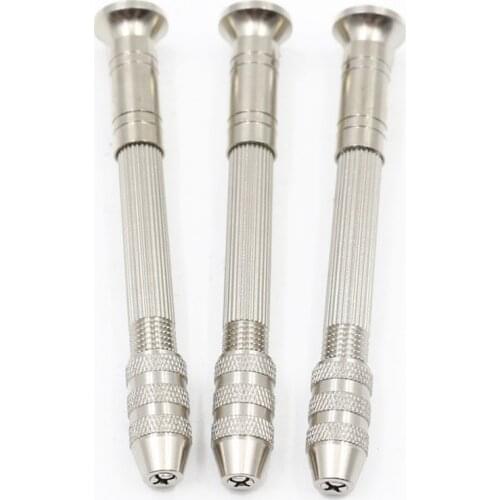 1Pcs Mini Manual Hand Drill Chuck Twsit Micro Drill Bit 0.3-2.5mm Adjuestable Pin Vice for DIY Carving Tool