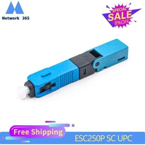 100pcs/lot quick Connector ESC250P SC UPC Single-Mode Optical Fiber quick connector SC UPC Fiber Optic Fast Connector