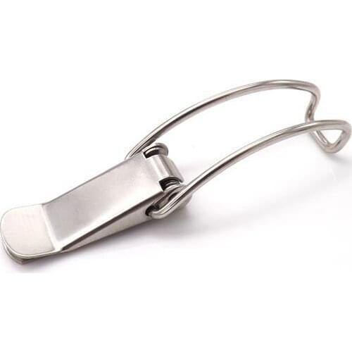 15pcs/lot Iron/201/304 Stainless Steel 118mm Spring Toggle Latch Hasps Silver Spring Cabinet Cases Box Chests Lock CK304