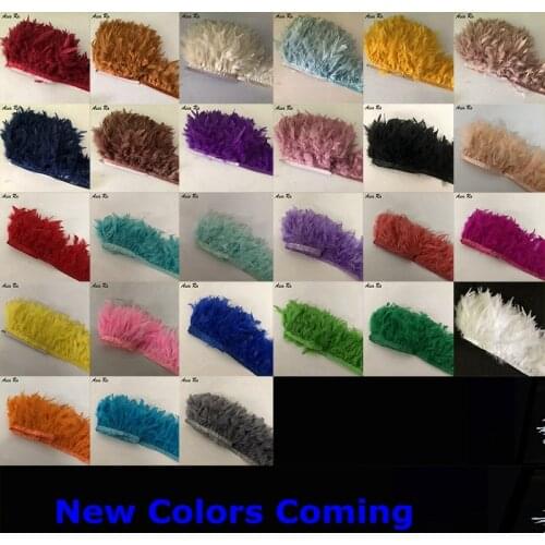 27 Colors can be choosed 10 meters Turkey feather trim 10-15cm 4-6inch fluffy marabou feather fringes strips ribbons decoration