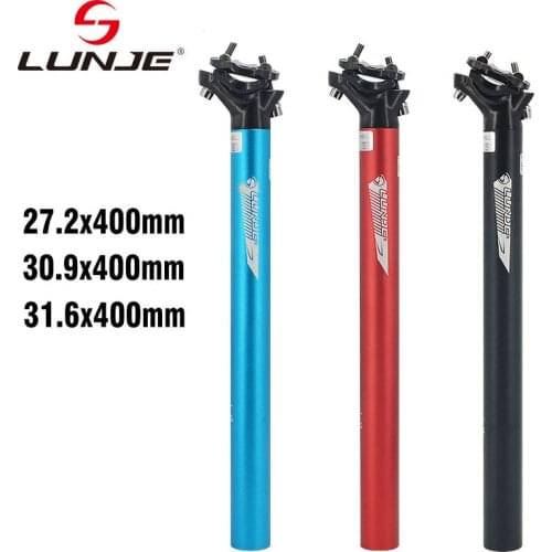 LUNJE Mountain Bike Seatpost Aluminum Alloy 27.2mm / 30.9mm / 31.6mm Bicycle Seat Tube Shock Absorber Bike Seatpost Saddle Pole
