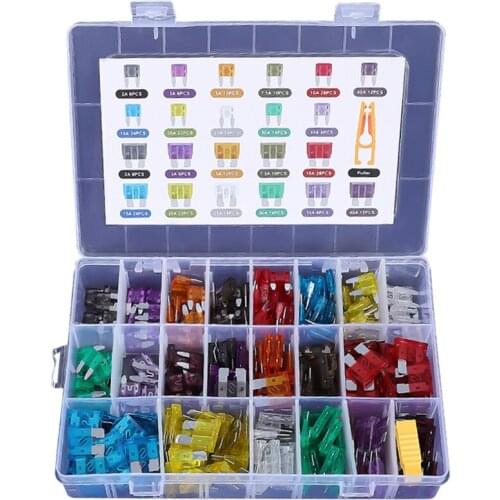 Car Fuse Box 300PCS 5/7/10/15/20/25/30A Car Fuse Car Blade Fuse Assortment Assorted Kit Mini Small Size Blade Set Auto T