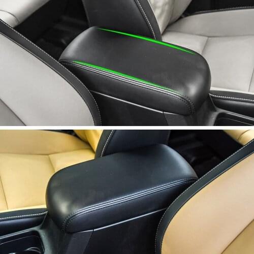 Car Microfiber Leather Interior Center Armrest Box Cover Sticker Trim For Toyota Rav4 RAV4 2016 2017 2018