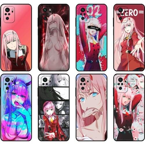 Black tpu Case For Xiaomi Redmi 9T Case Redmi Note 9T Note 10 Pro Case Darling in the FranXX Anime