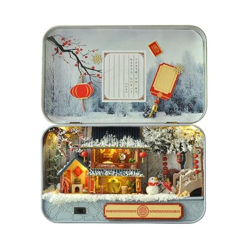 Diy Box Doll House Toys for Children Furniture Miniature Wooden Miniaturas Dollhouse Birthday Gifts