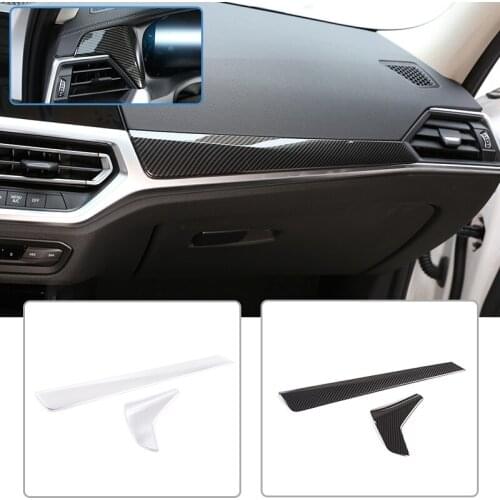 LHD 2 Pcs ABS Carbon Fiber For BMW G20 G28 3 Series 2020 Car Dashboard Decoration Panel Trim Left Hand Driver Accessories