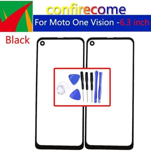 For Motorola Moto One Vision XT1970 LCD Touch Screen Outer Cover Front Glass Lens Panel Parts Replacement