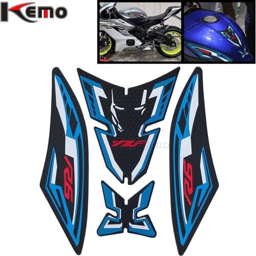 For Yamaha YZF R6 YZFR6 2017-2020 2018 2019 Motorcycle Side Decal Gas Knee Grip Protector Anti Slip Sticker Tank Traction Pad
