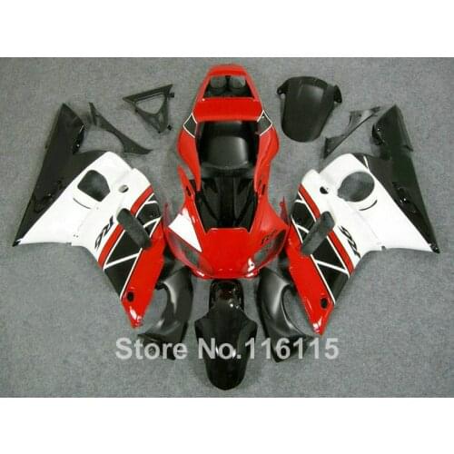 Hot sell fairing kit for YAMAHA R6 1998 1999 2000 2001 2002 R6 red white black YZF R6 fairings set 98-01 02 #3253