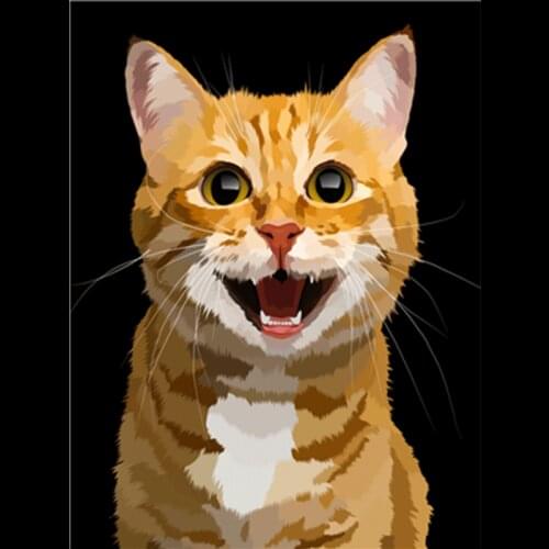 DIY Painting By Numbers Cat Animal Kit Picture By Numbers 40x50cm Acrylic Paintings On Canvas Home Decoration Gift Wall Art