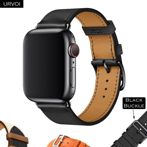 URVOI Leather band for apple watch series 6 SE 5 4 3 2 1 single tour for iwatch straps wrist band classic design 2020 Spring