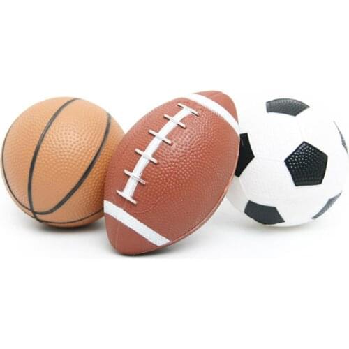 Mini Inflatable Rubber Ball Rugby Football Basketball Kids Outdoor Sports Toy