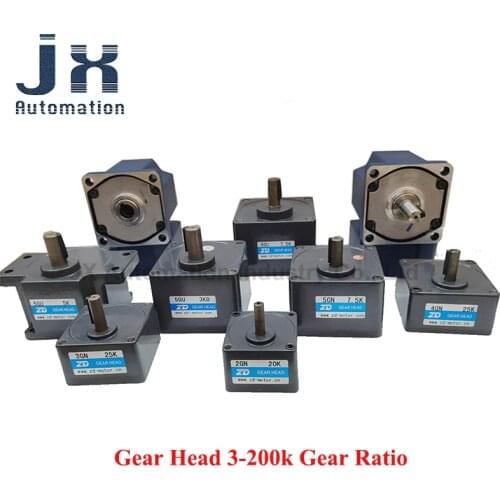 ZD Motor Gear Head 2GN3K/3GN75K/4GN36K/5GU50KB/6GU50K Speed Ratio 3-200K