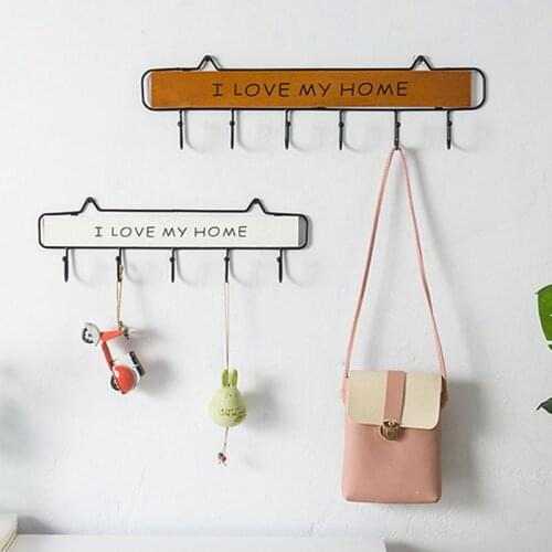 Wall Mounted Clothes Hanger 4 Hooks Hat Key Holder Laundry Coat Rack Hanging Storage Shelf For Home