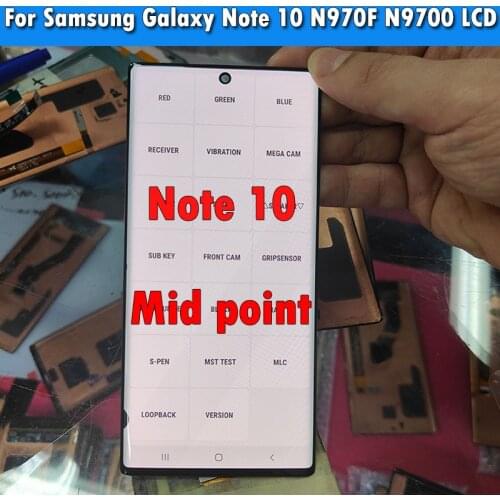 Original used midpoint For Samsung Galaxy Note10 LCD N970F N9700 note 10 lcd with frame Display Touch Screen Digitizer Defect
