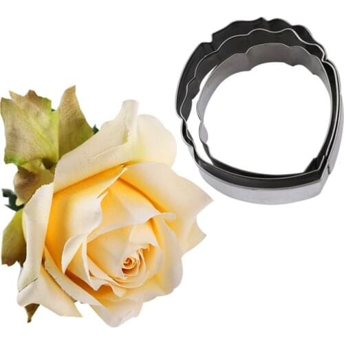 Peony Flowers 3Pcs Stainless Steel Cookie Cutter Pastry & Biscuit Baking Cutter Cake Decorating Tool Cupcake Mold Fondant Tool