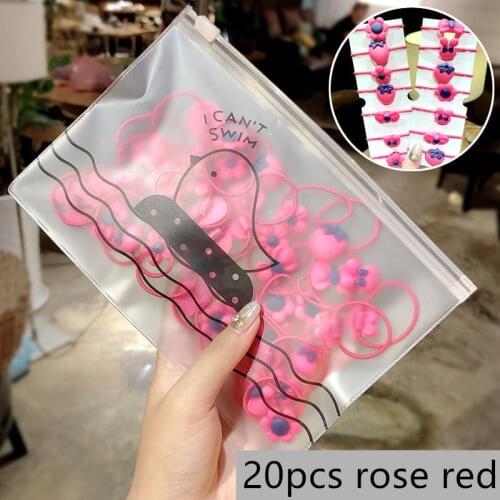 Girls Cute Colorful Basic Elastic Hair Bands Ponytail Holder Children Scrunchie Rubber Band Kids Hair Accessories