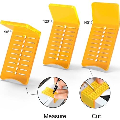 EHDIS 3PCS Carbon Fiber Film Install Measure Scraper Car Vinyl Wrap Film Stickers Mark Cutting Aid Tool Auto Styling Accessories