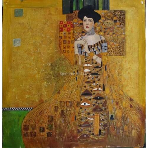 Modern artwork oil painting reproduction Adele Bloch-Bauer I 1907 by Gustav Klimt painting for wall