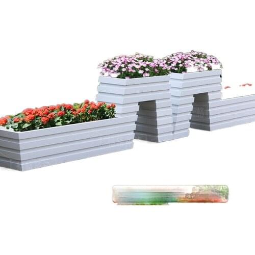 TT Outdoor PVC Flower Box Courtyard Anti-Corrosion Planter Municipal Combination Road Isolation Belt Garden Fence