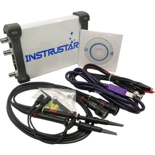 Virtual PC USB oscilloscope DDS signal 2CH 20 MHz bandwidth 60MSa / s 12bit ADC FFT analyzer