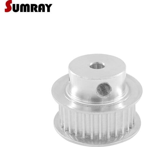 SUMRAY 3M 28T Timing Belt Pulley 5/6/6.35/7/8/10/12mm Inner Bore Diameter Gear Belt Pulley 11mm Belt Width