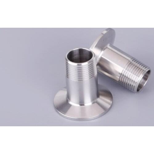 1/2" BSP DN15 Male x 1.5" 38mm Tri Clamp 50.5mm Ferrule O/D 304 Stainless Steel Pipe Fitting Connector For Homebrew