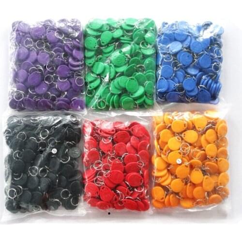 100pcs/bag Rfid Tag 125Khz Proximity RFID Card Keyfobs Access Control Smart Card reader use Colorful optional