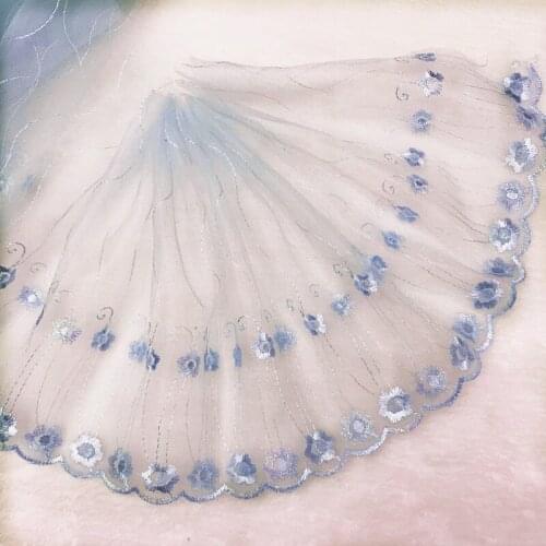 14 yards Color small fresh embroidery lace 23 cm high-end Barbie mesh embroidery lace