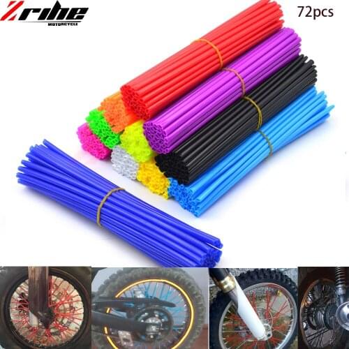 72 Pieces Universal Motorcycle Dirt Bike Enduro Wheel Rim Spokes Skins Off Road Shrouds Covers FOR Yanaha Honda Kawasaki