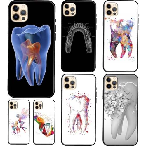 The Dentist Tooth TPU Phone Case For iPhone 12 11 Pro Max Mini XS X XR 6S 7 8 Plus SE 2020 Soft Cover Case