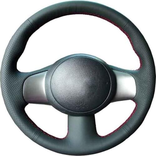 Car Steering Wheel Cover For Nissan March Sunny Versa 2013 Almera Customize DIY Steering Wrap Microfiber Leather Hand Sewing