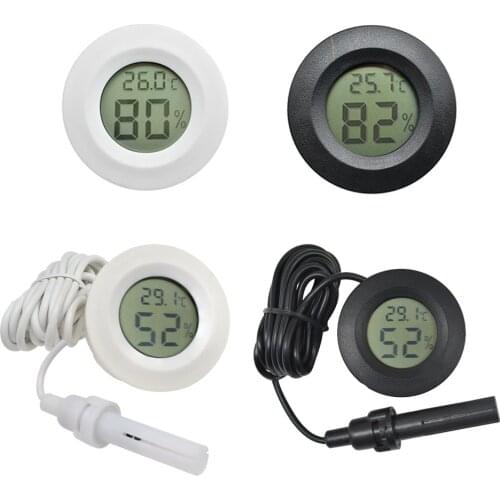 Mini Digital LCD Thermometer Hygrometer Gauge Freezer Tester Temperature Sensor Humidity Meter Detector Monitor Indoor Pet Car