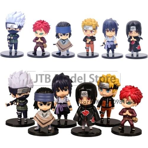 Naruto Figurine Anime Figure Uzumaki Naruto Q Version Hatake Kakashi Model Toys Uchiha Itachi Statue Collectible Gift Doll Figma