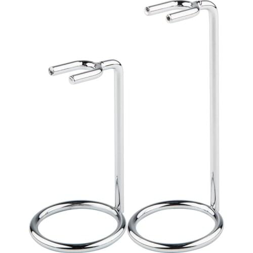 Men Metal Art Shaving Brush Stand Razor Base Chromed Silver Shaving Razor Beard Clean Shaver Kit Cartridge Easy Carry