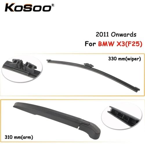 KOSOO Auto rear car wiper blade for BMW X3(F25),330mm 2011 Onwards rear window windshield wiper blades arm,car accessories
