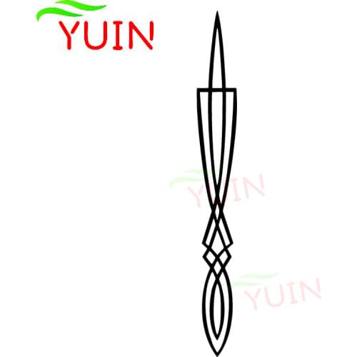 Pinstripe Creative Fashion Door and Window Decorative Sticker PVC Waterproof Sunscreen Decal Black/White/Red/Laser/Silver