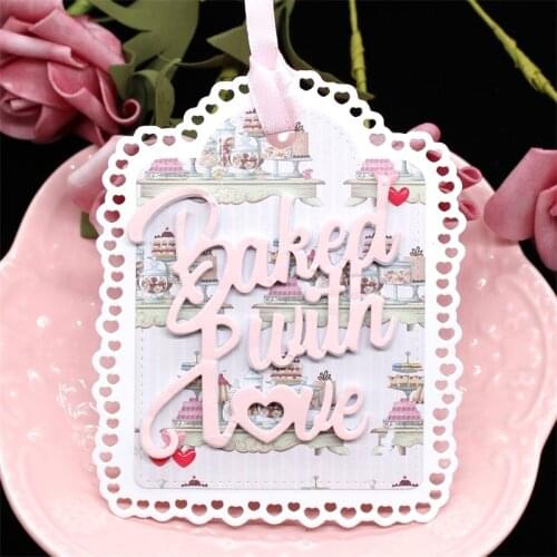 KSCRAFT Baked With Love Metal Cutting Dies Stencils for DIY Scrapbooking Decorative Embossing DIY Paper Card