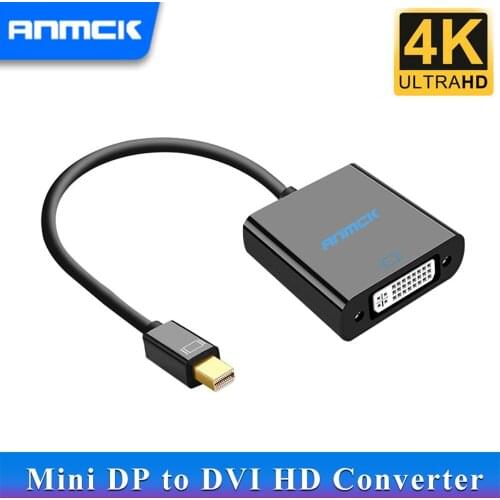 1080P Mini DP Cable to DVI Converter Display port to DVI Adapter Gold Plated Plug Video Switcher For Macbook Monitor Projector