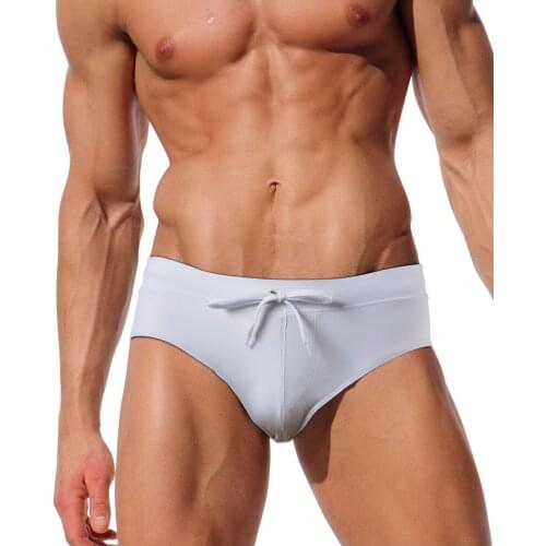 Plus Size New Low Waist solid Mens with pocket Swimming Swim Shorts Trunks Swimwear Pants Swim briefs