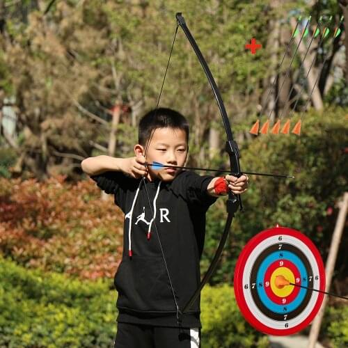 Scout Kids Bow Arrow Set Game Takedown Longbow Toy Bow with 24" Fiberglass Sucker Arrow Teenagers Birthday Holiday Gift Archery