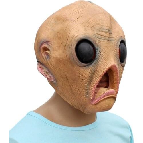 New Alien Latex Mask Breathable Full Face Head Mask Halloween Masquerade Scary Mask Fancy Dress Party Cosplay Costume