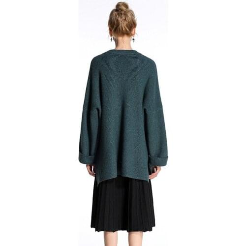 Autumn Winter European Warm Pullovers Sweater Women O-Neck Flare Sleeve Knitted Sweaters Female Bottoming Sweater LX1961