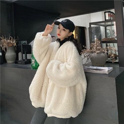 Autumn Winter Faux Fur Coat Women 2020 Casual Warm Soft Fur Jacket Plush Overcoat Baggy Clothes For Women Coat Female AA5601