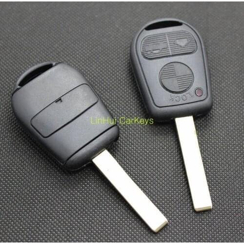 PINECONE For BMW M3 Z4 X5 E46 325i 325ci 325xi 330i 330ci 330xi Buttons Uncut Brass Blade Remote Blank Key ABS Shell 1PC